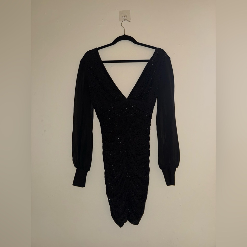 Elegant Black Long Sleeve Dress